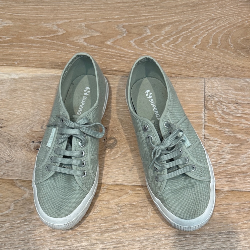 Superga Olive Canvas Sneakers
